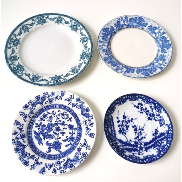 Collector Plates Four- Two Japanese, Two English Vintage - Picture 3 of 16